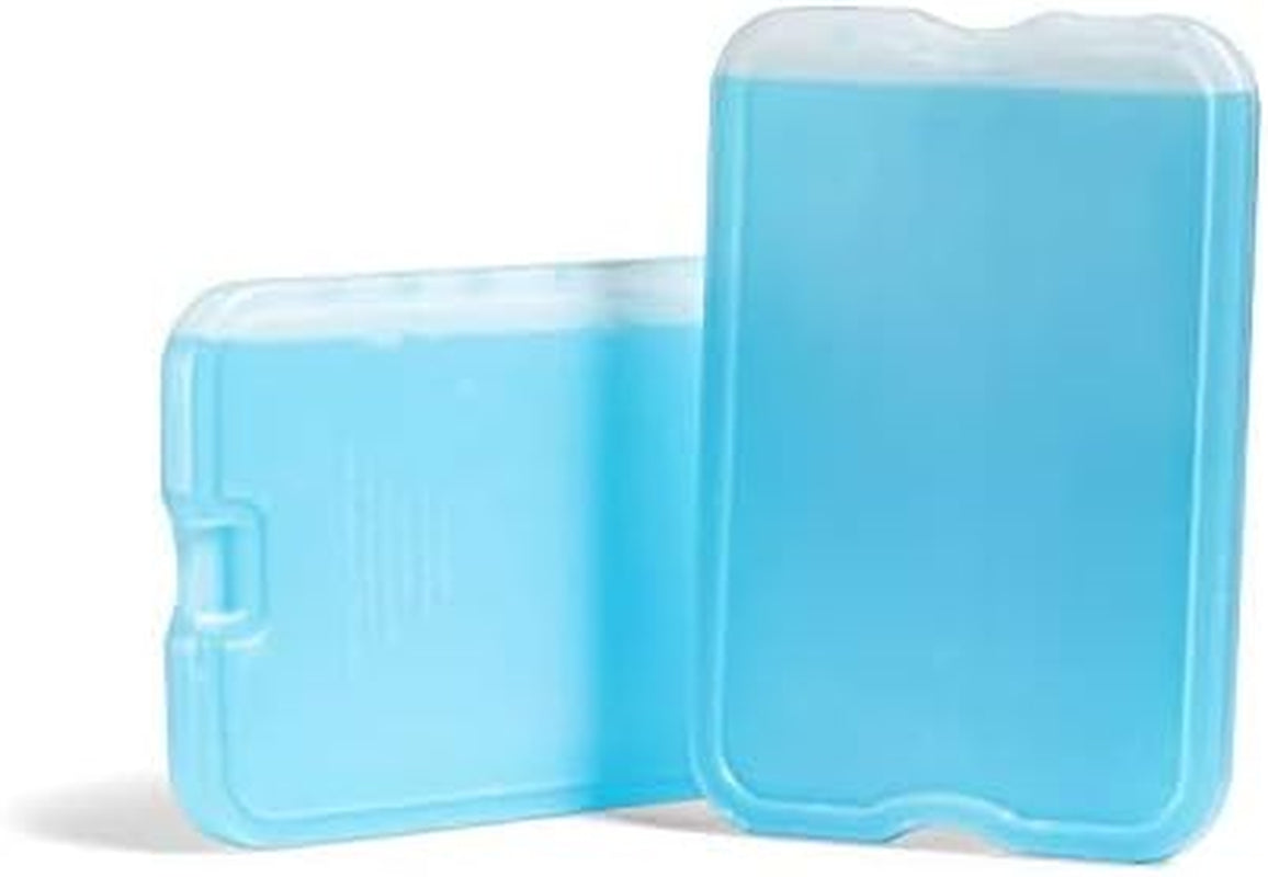 XL Cool Coolers Freezer Slim Ice Pack for Lunch Box, Set of 4, Large, Blue