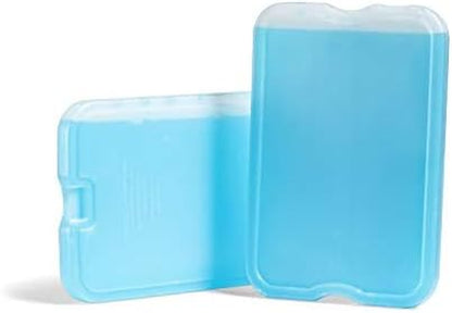 XL Cool Coolers Freezer Slim Ice Pack for Lunch Box, Set of 4, Large, Blue